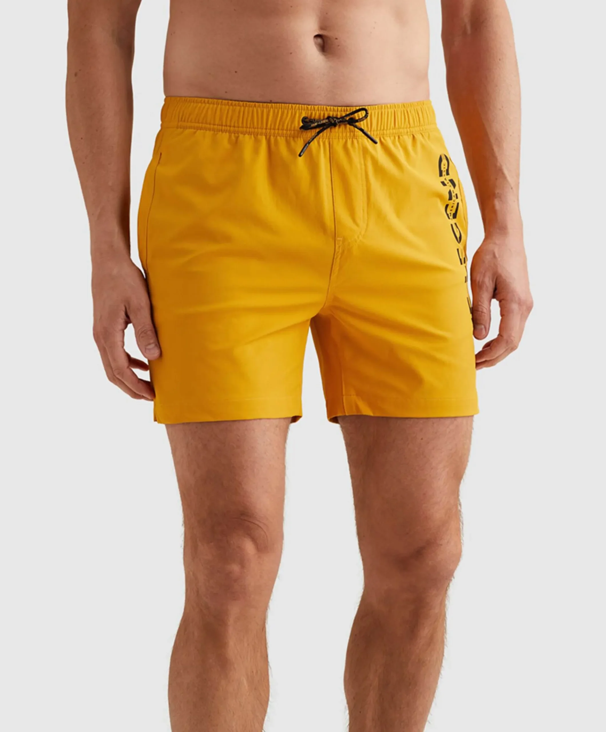 AIRFRAME SWIMSHORTS BIG LOGO PRINT heren zwembroek geel