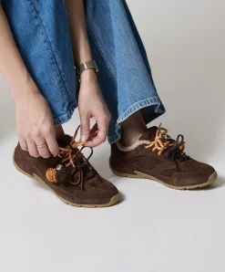 Alexia dames sneakers bruin