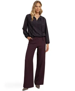 Alexie waffle dames broek bordeaux