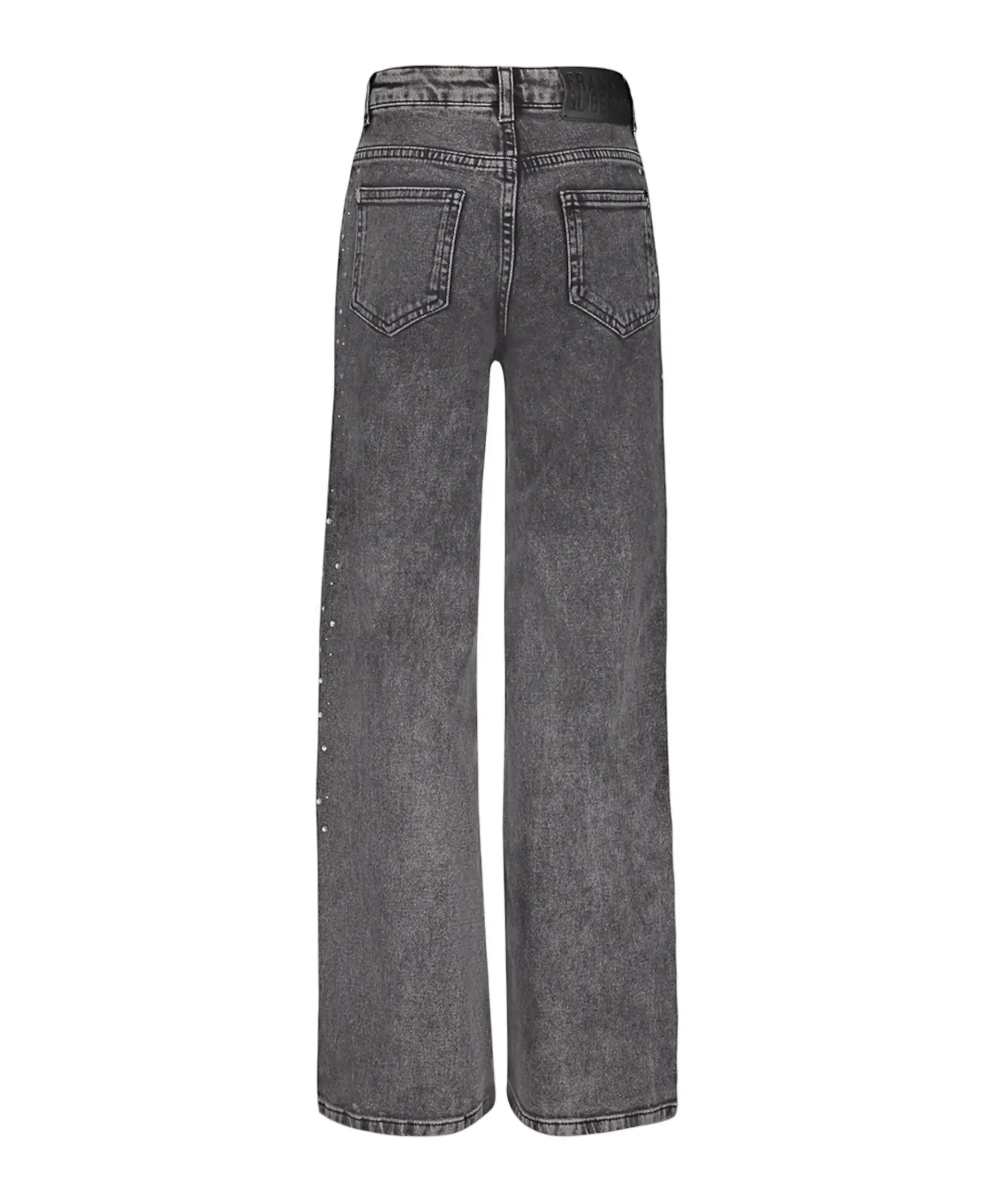 Attitude Wide Leg Glitter meisjes jeans grijs