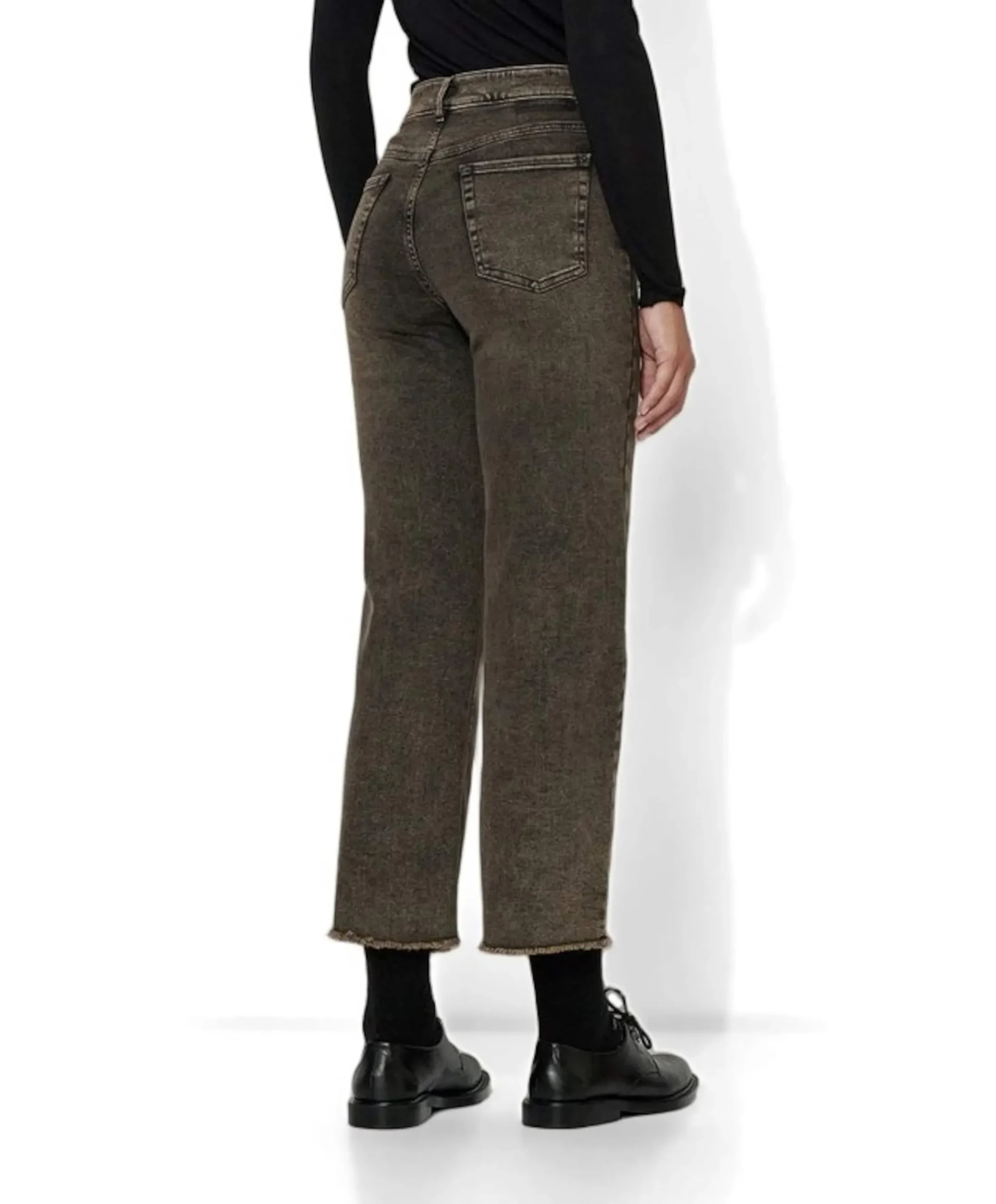 Audrey Straight Pocket dames jeans grijs