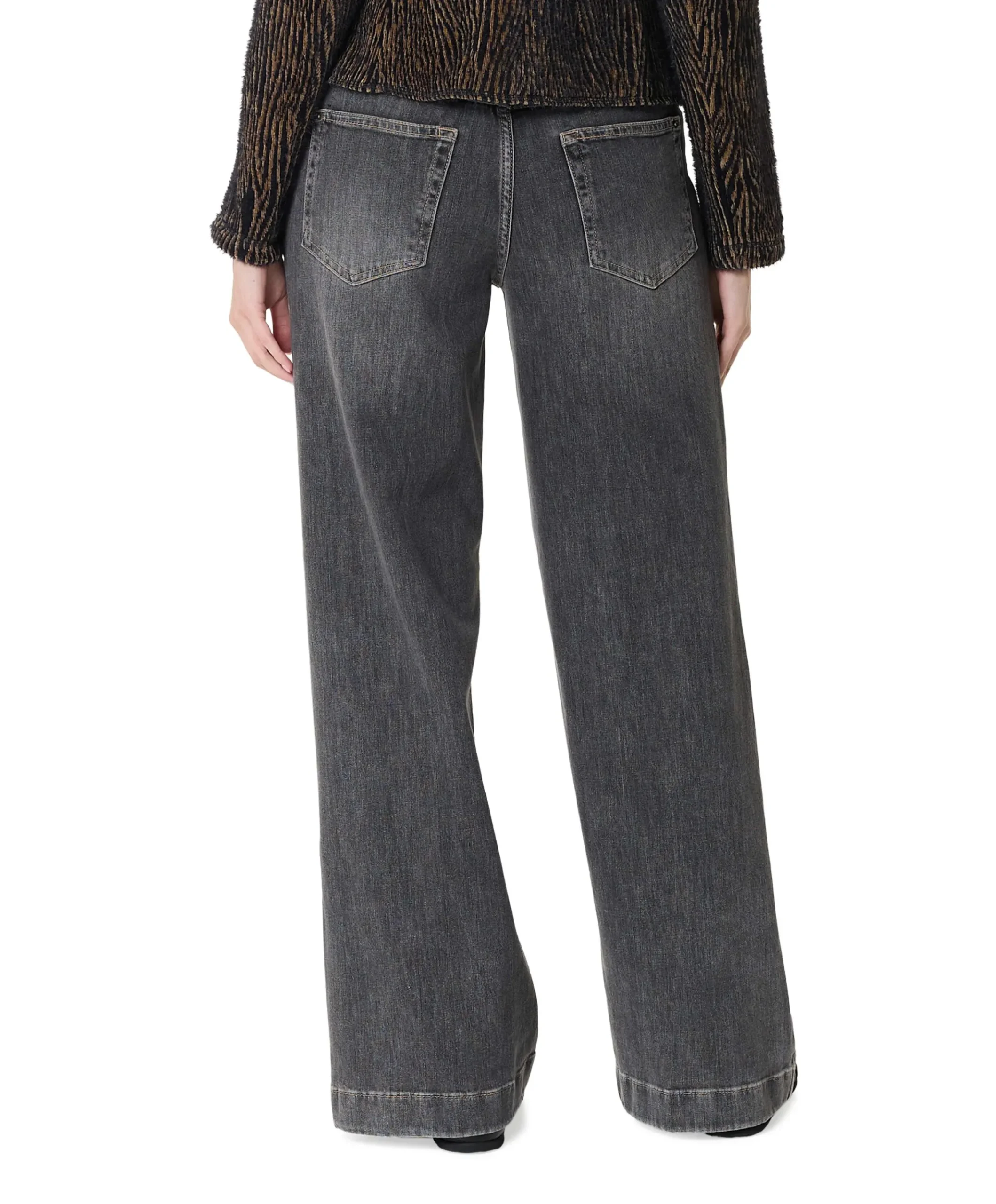 Audrey Wide Leg Palazzo dames jeans grijs