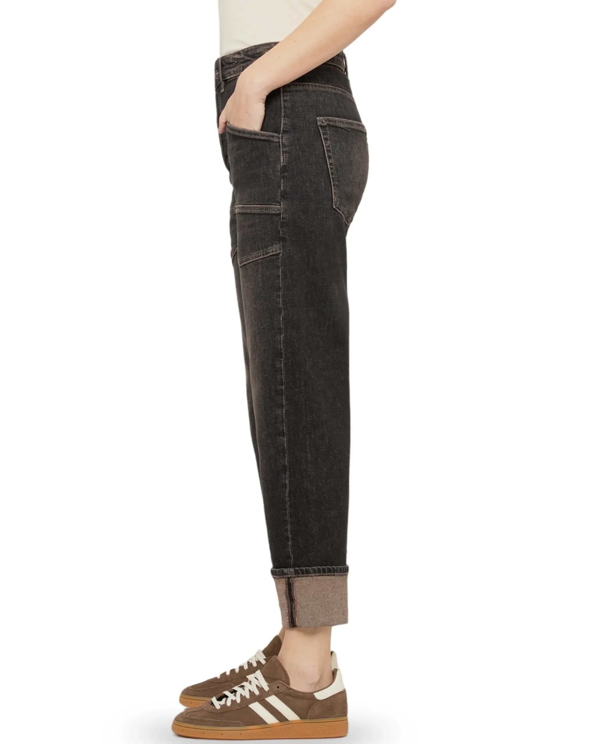 BAGGY dames jeans bruin