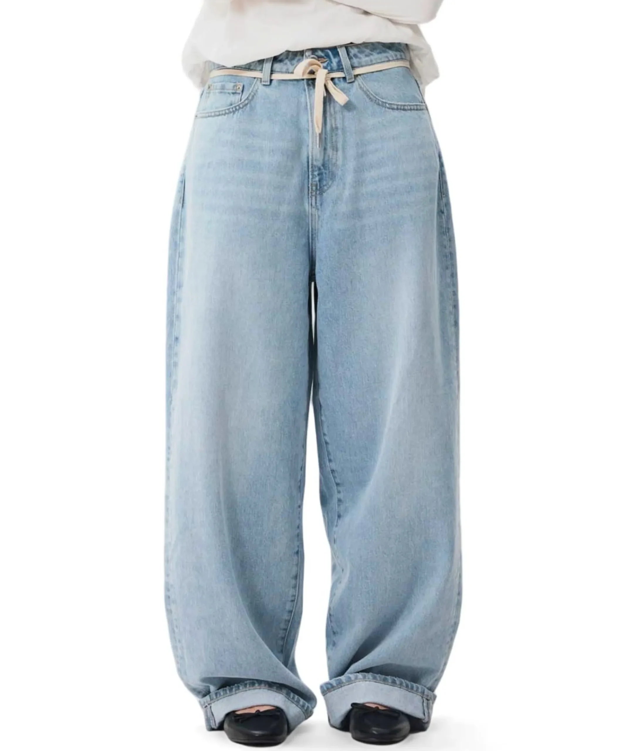 Baggy fit dames jeans blauw