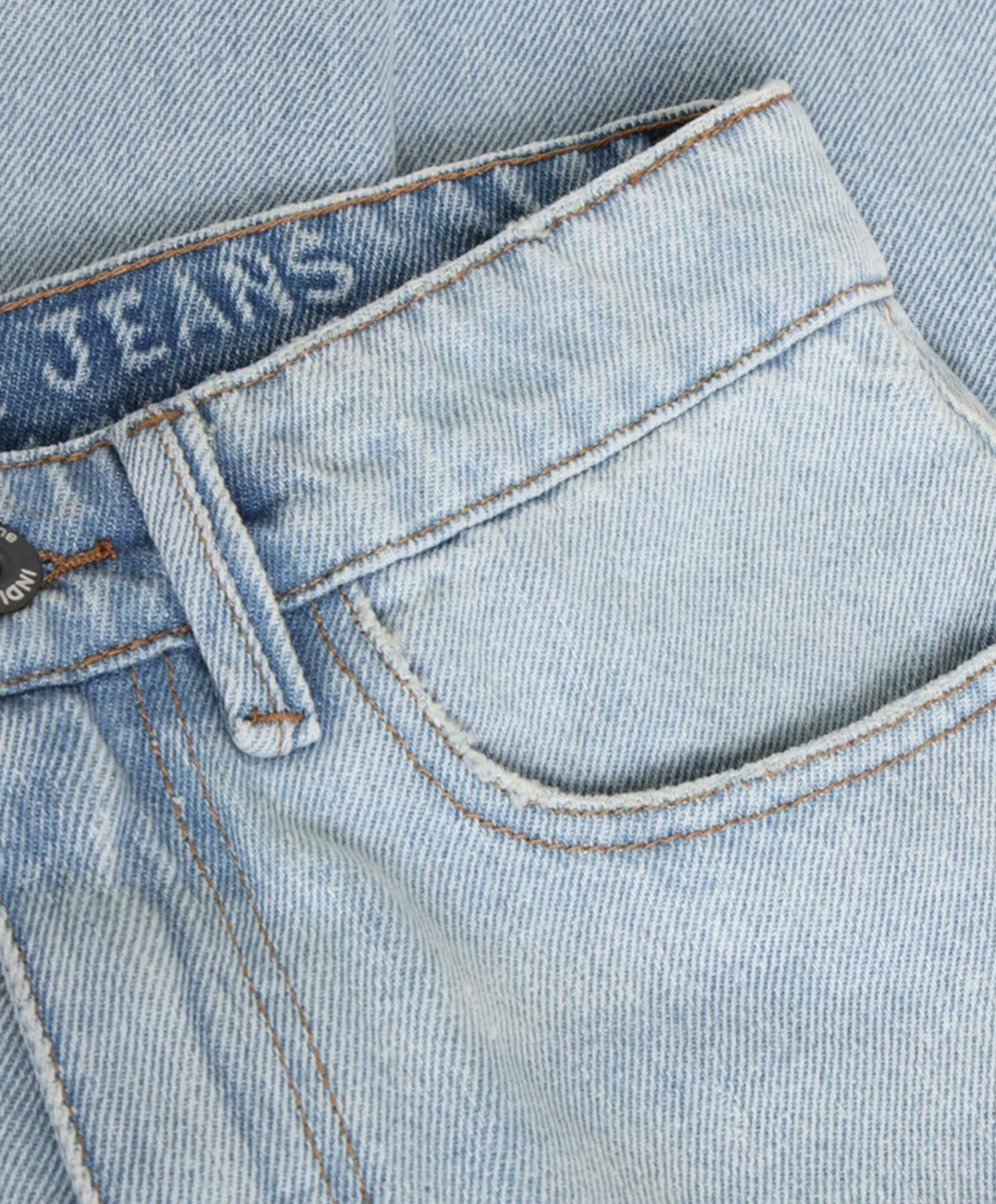 Baggy Straight Fit jongens jeans blauw