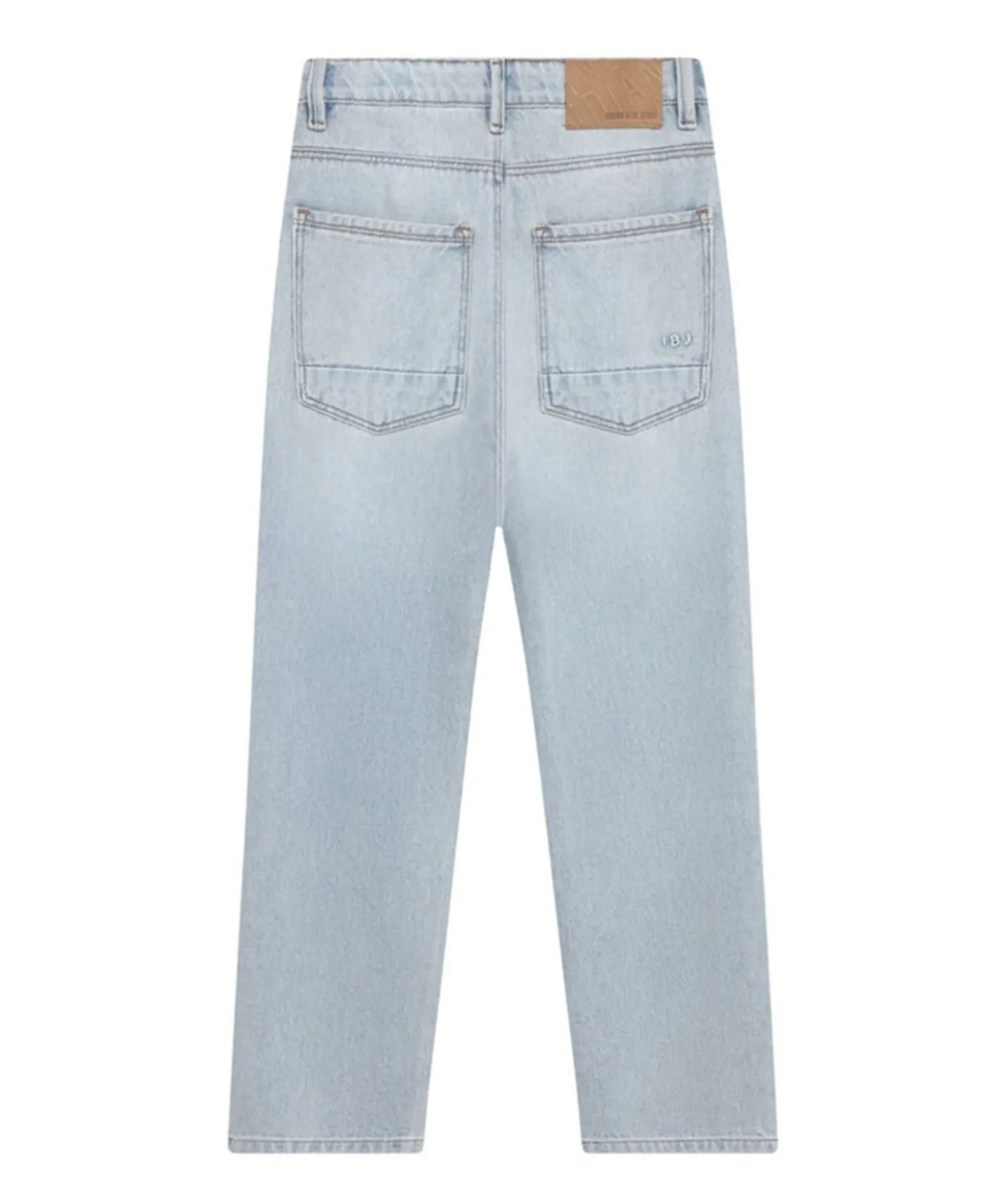 Baggy Straight Fit jongens jeans blauw