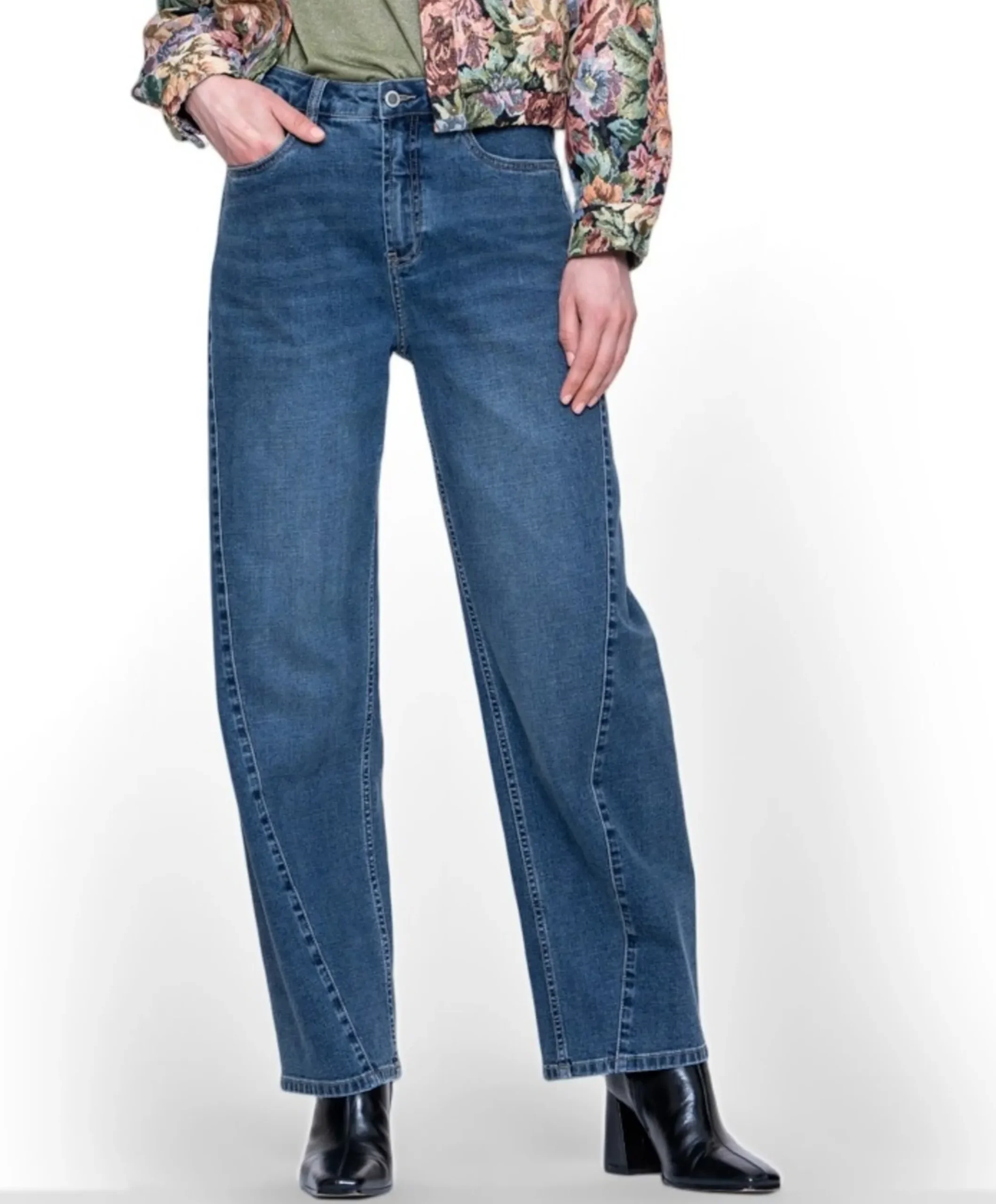 Barrel dames jeans blauw