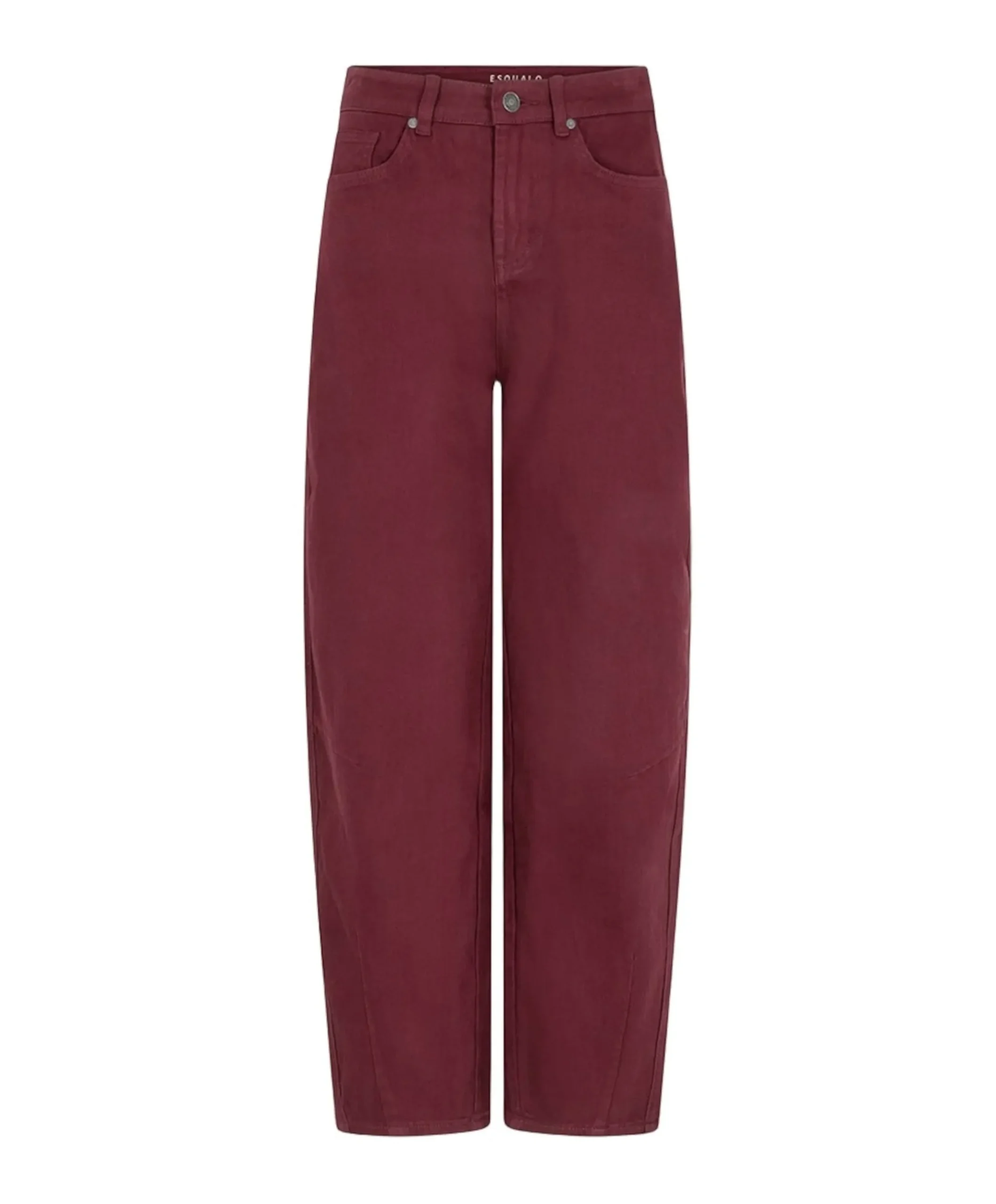 Barrel denim dames jeans bordeaux