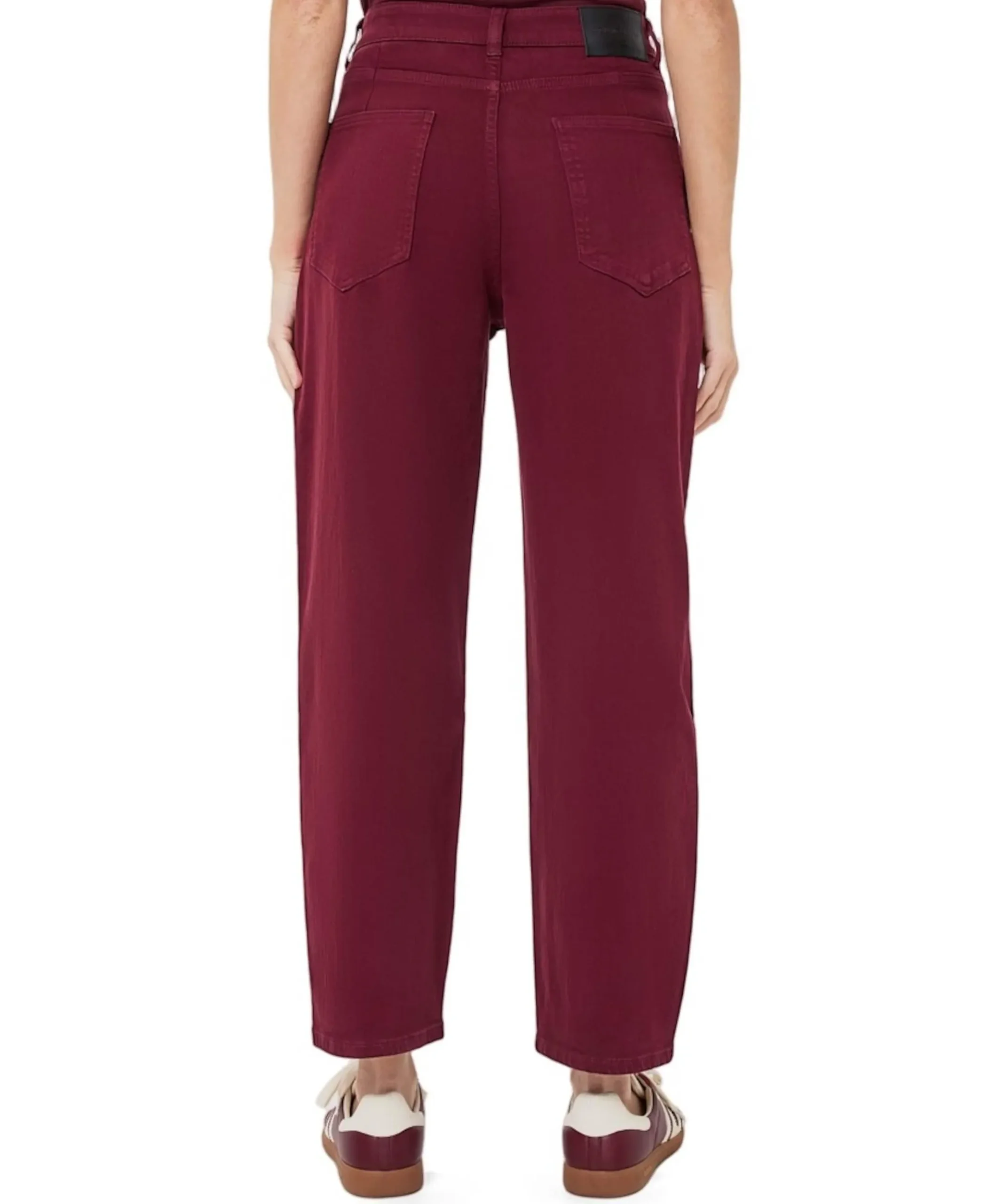 Barrel denim dames jeans bordeaux