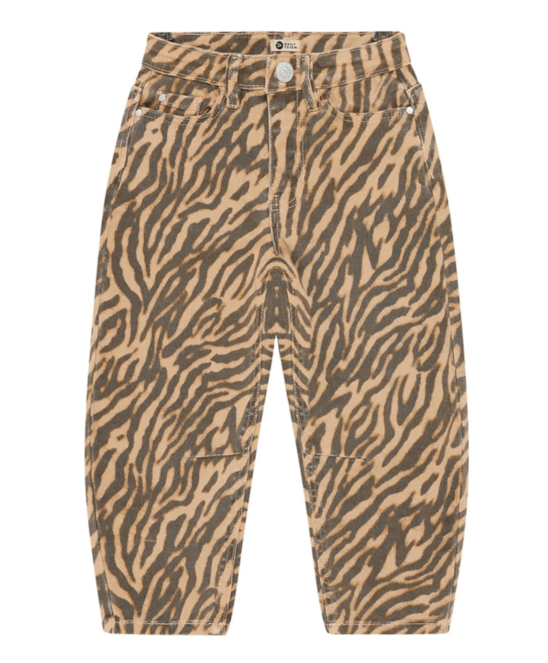 Barrel Fit Animal meisjes jeans beige