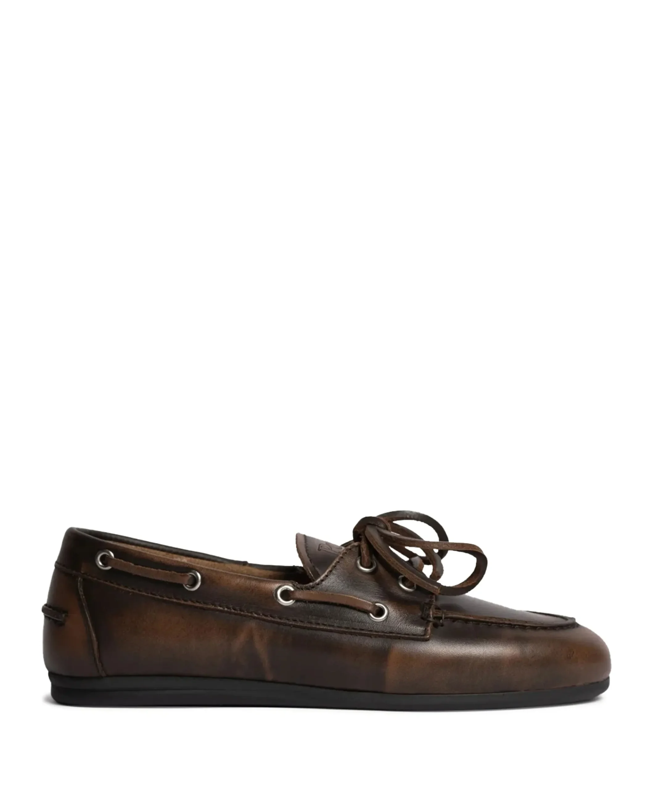 Boat Loafer Brushed dames mocassins bruin
