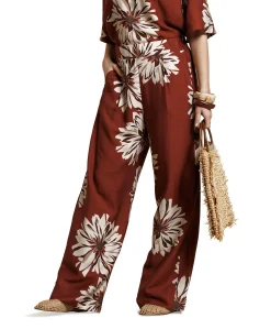 Bruce flower dames broek brique
