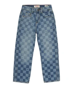 Cadore check jongens jeans blauw
