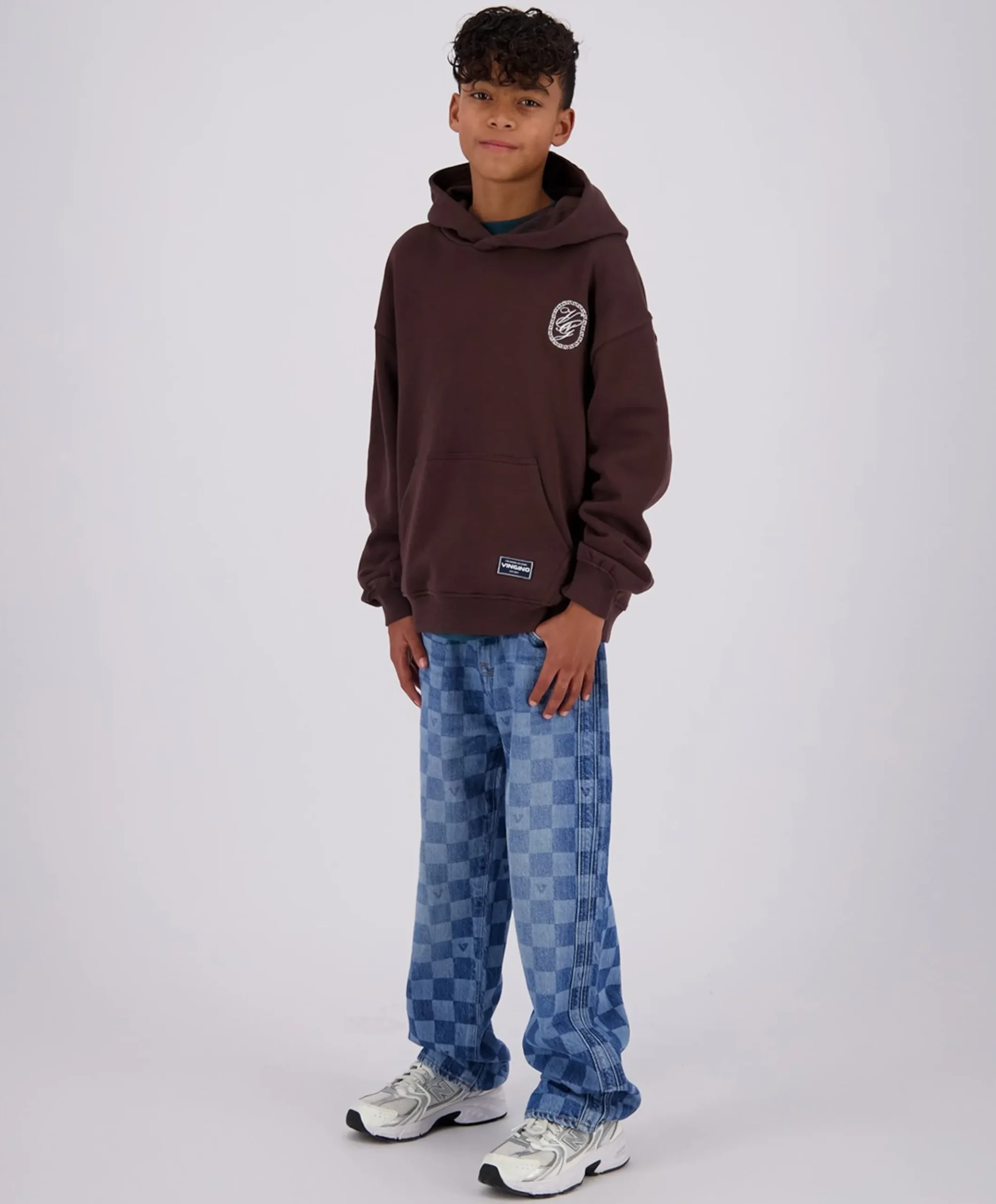 Cadore check jongens jeans blauw