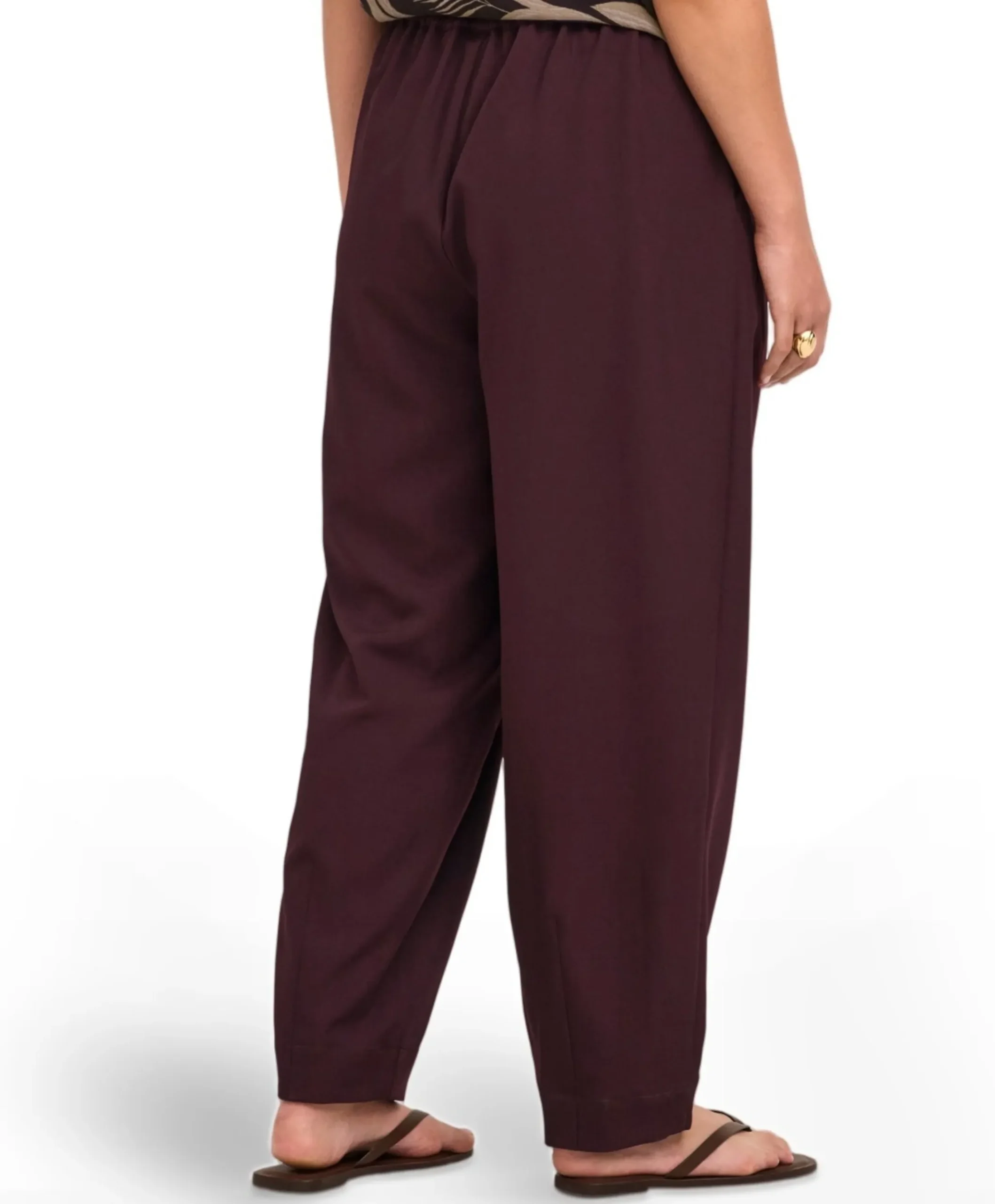 CARVERAS HW BARREL TAILORED TL dames broek paars