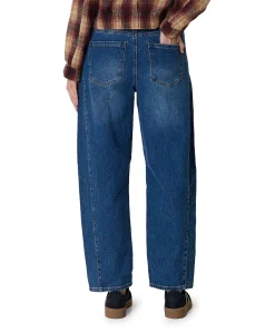 Cayla mid stone used dames jeans blauw