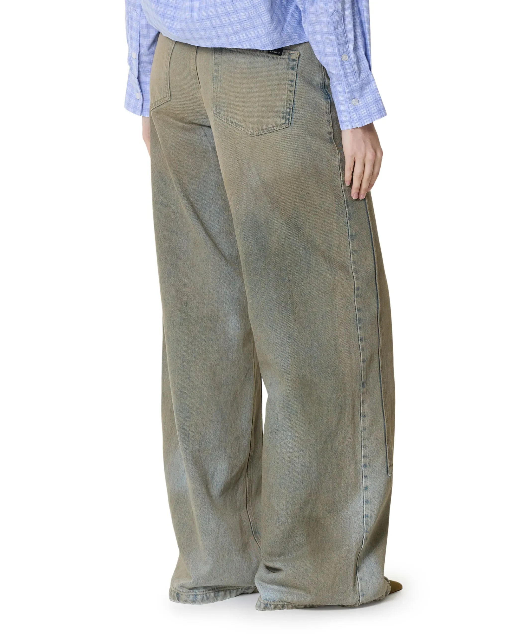 Celeste Patch Vintage Tall Jeans dames jeans beige