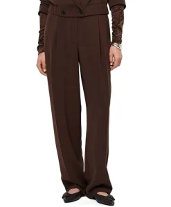Chad pleated dames broek bruin
