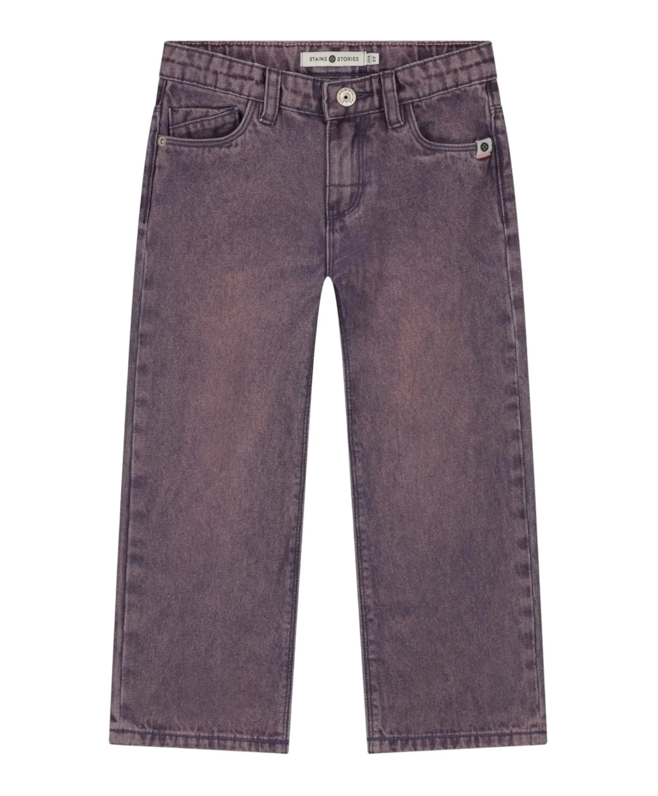 Colored Wide Denim meisjes jeans paars