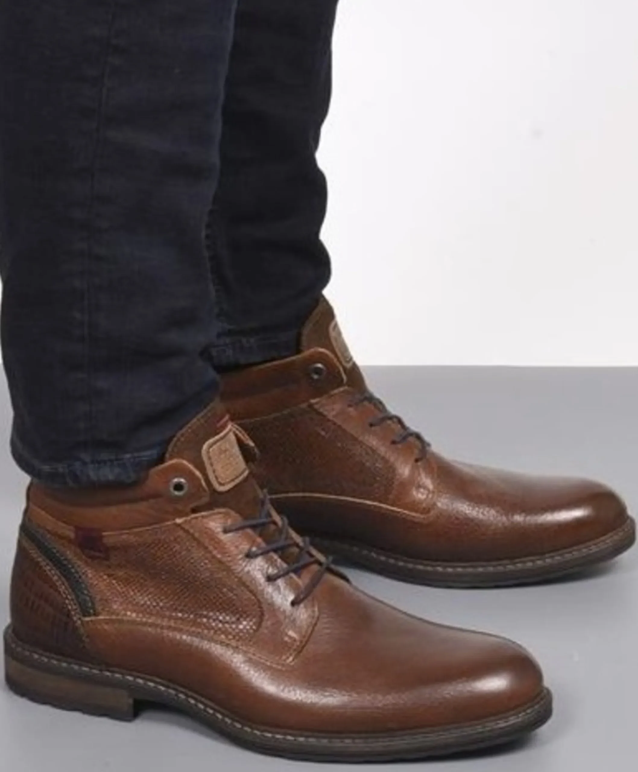 Conley heren veterboots blauw