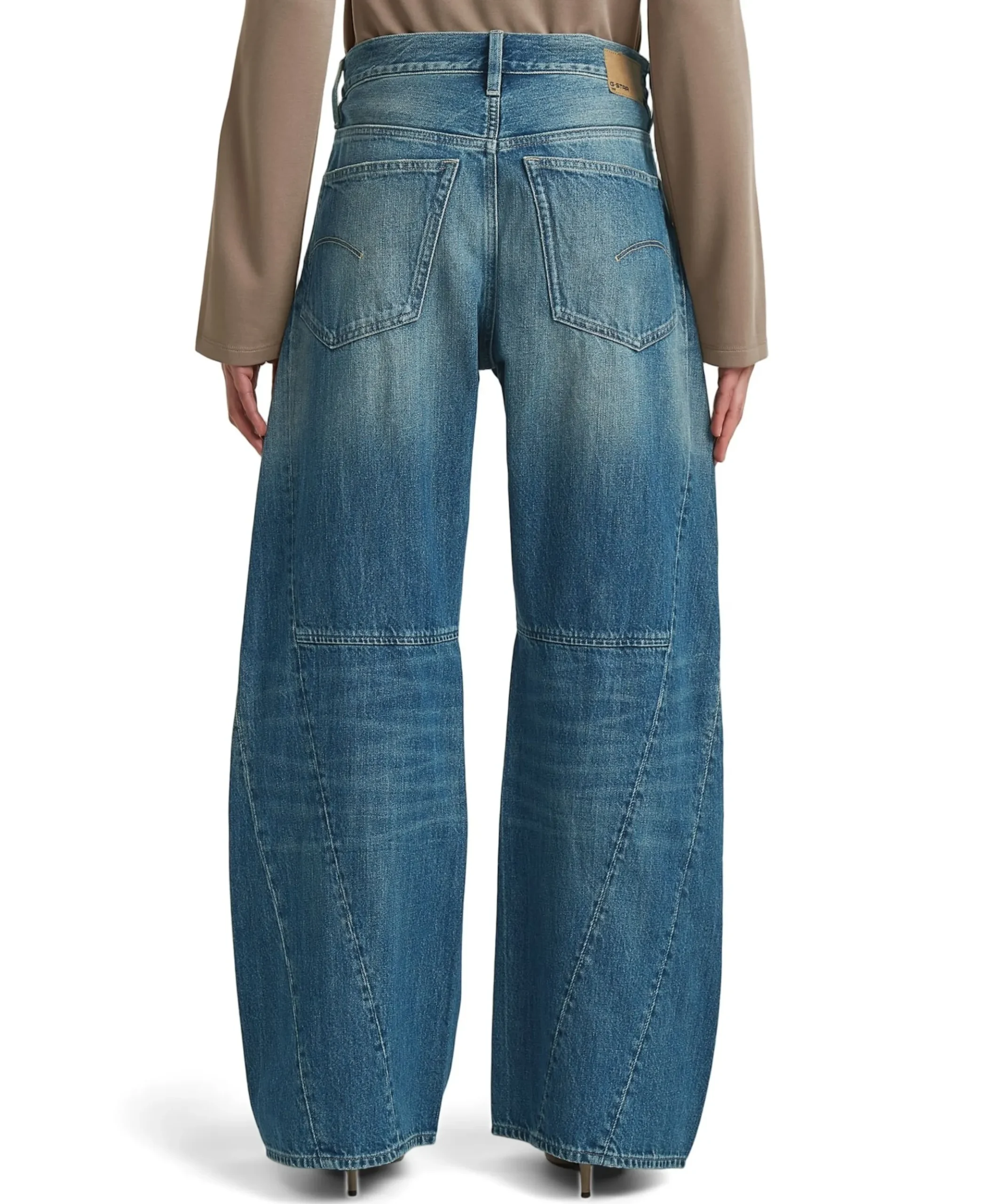 Contor 3D Wide Wmn dames jeans blauw
