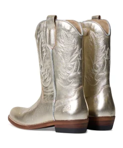 Country cuero meisjes laarzen goud