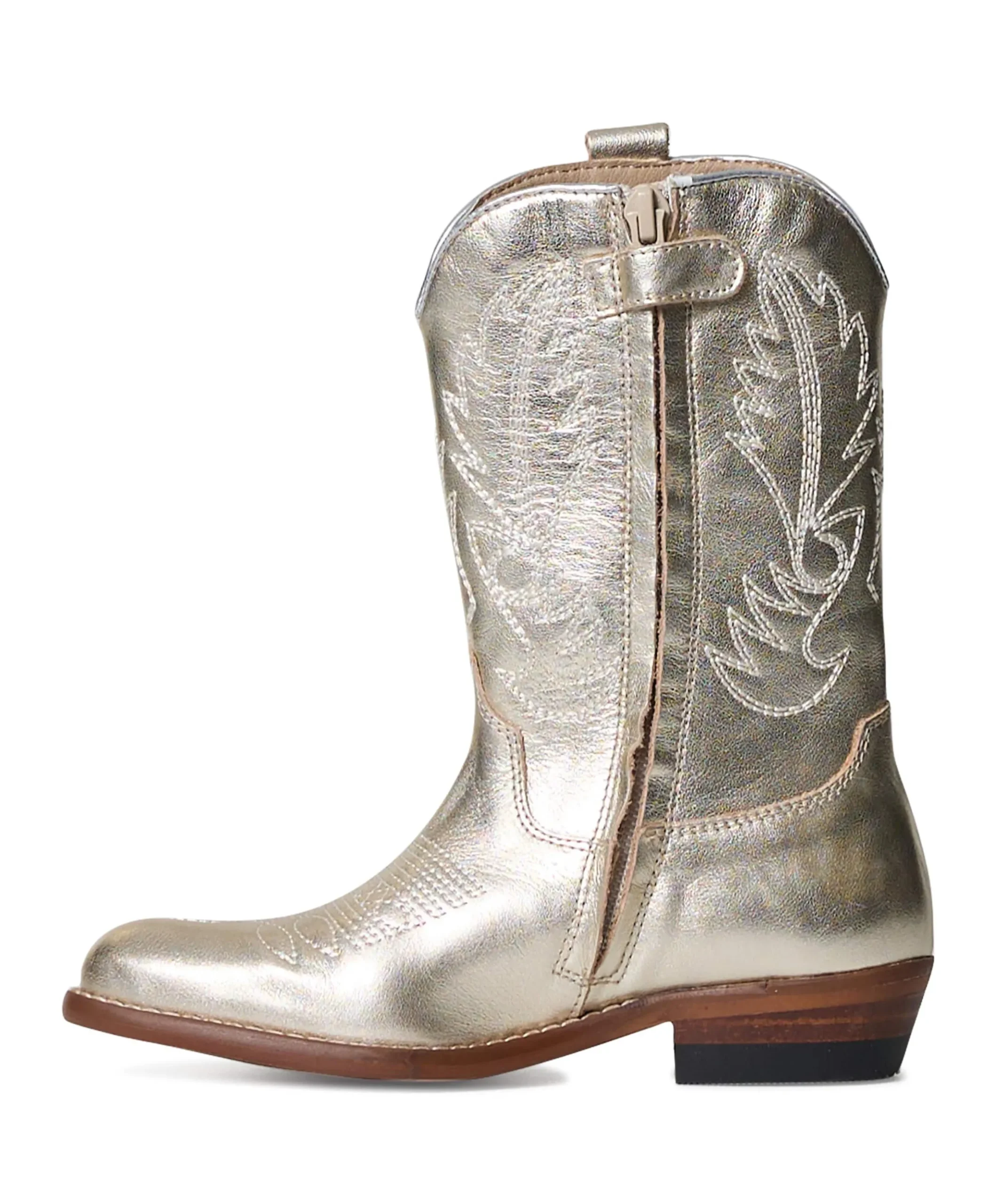 Country cuero meisjes laarzen goud
