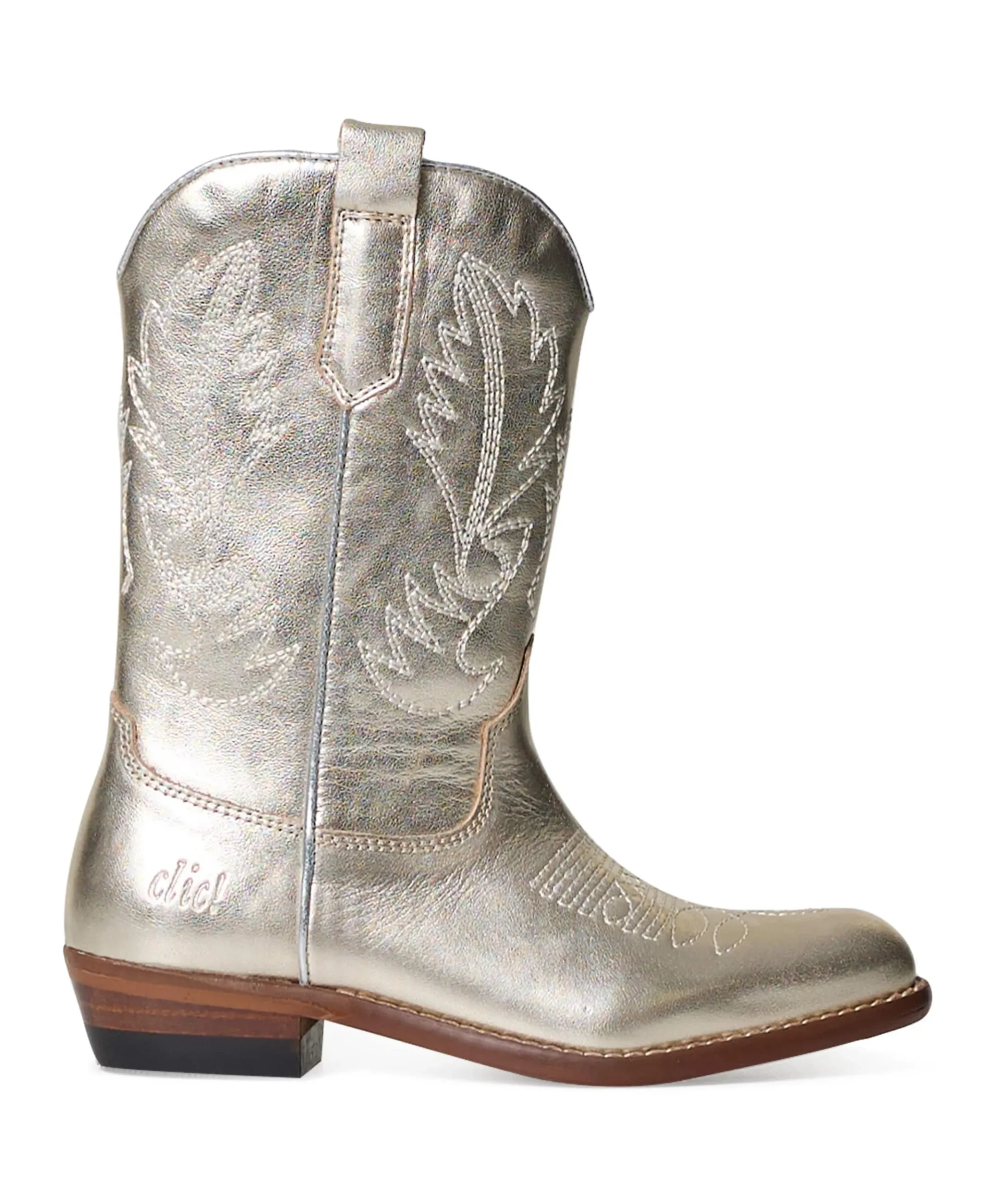Country cuero meisjes laarzen goud