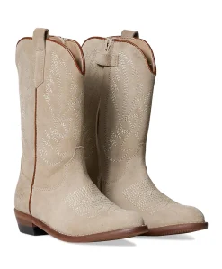 Country cuero meisjes laarzen beige