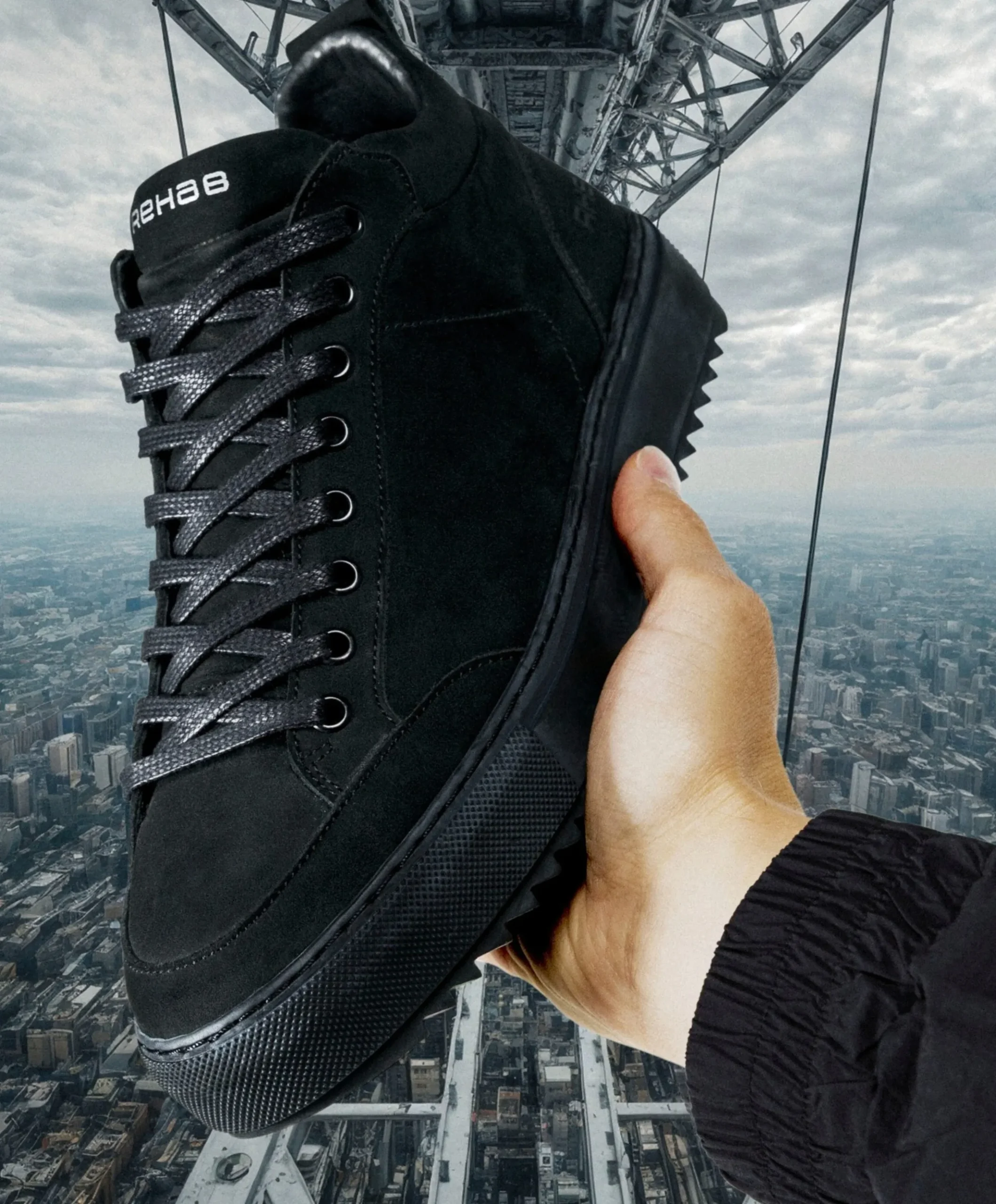 CRAIG NUB heren sneakers zwart