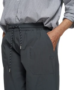 crinkle jogger dames broek grijs