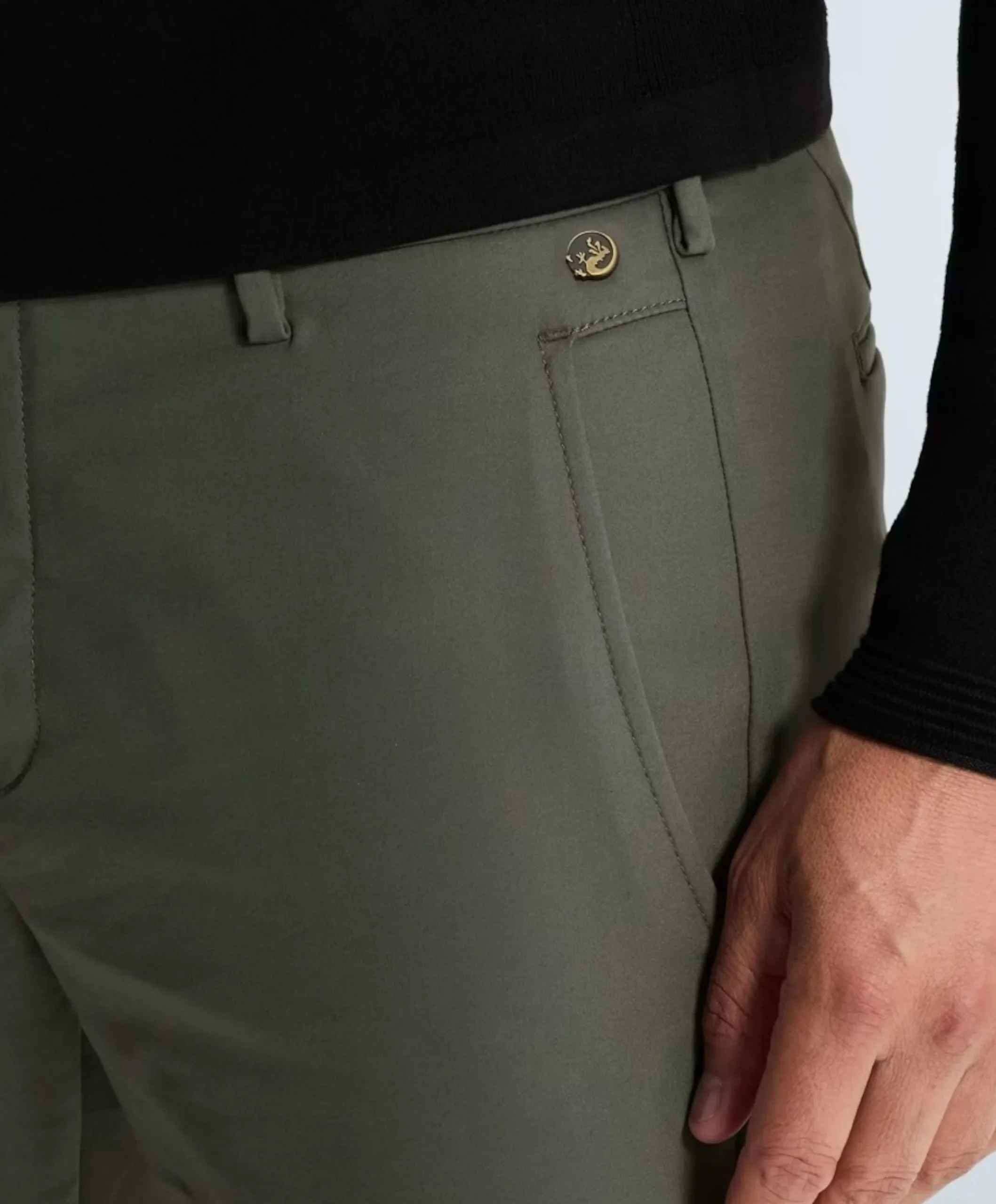 CYLAS TAPERED CHINO MEGDA POWER heren broek groen