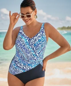 Dames badpak blauw