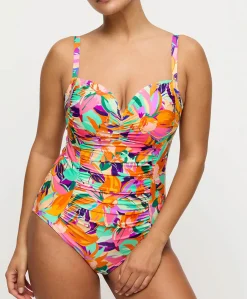Dames badpak multicolor