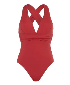 Dames badpak rood