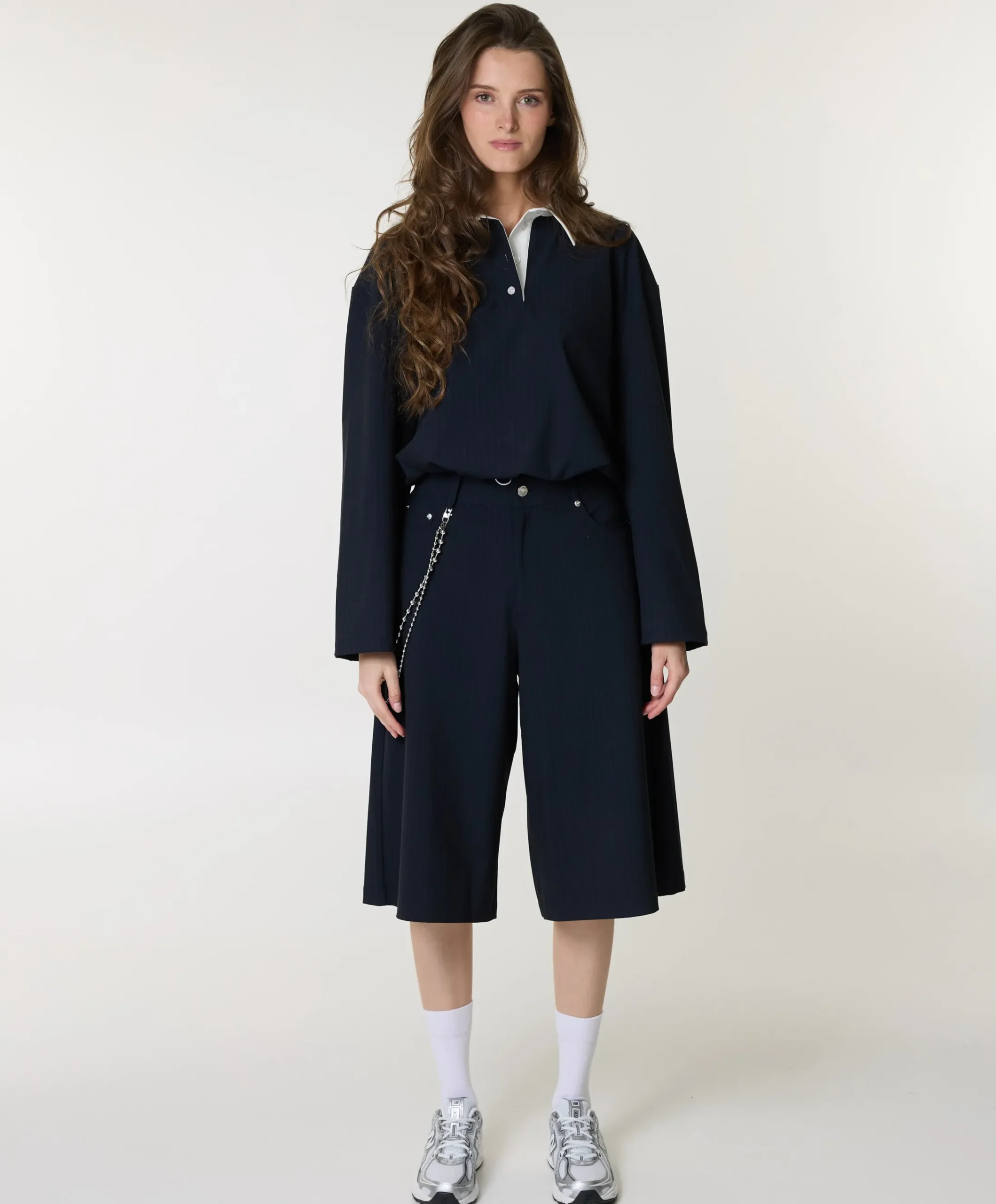 dames bermuda blauw