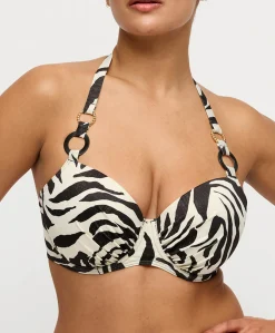 Dames bikinitop beige