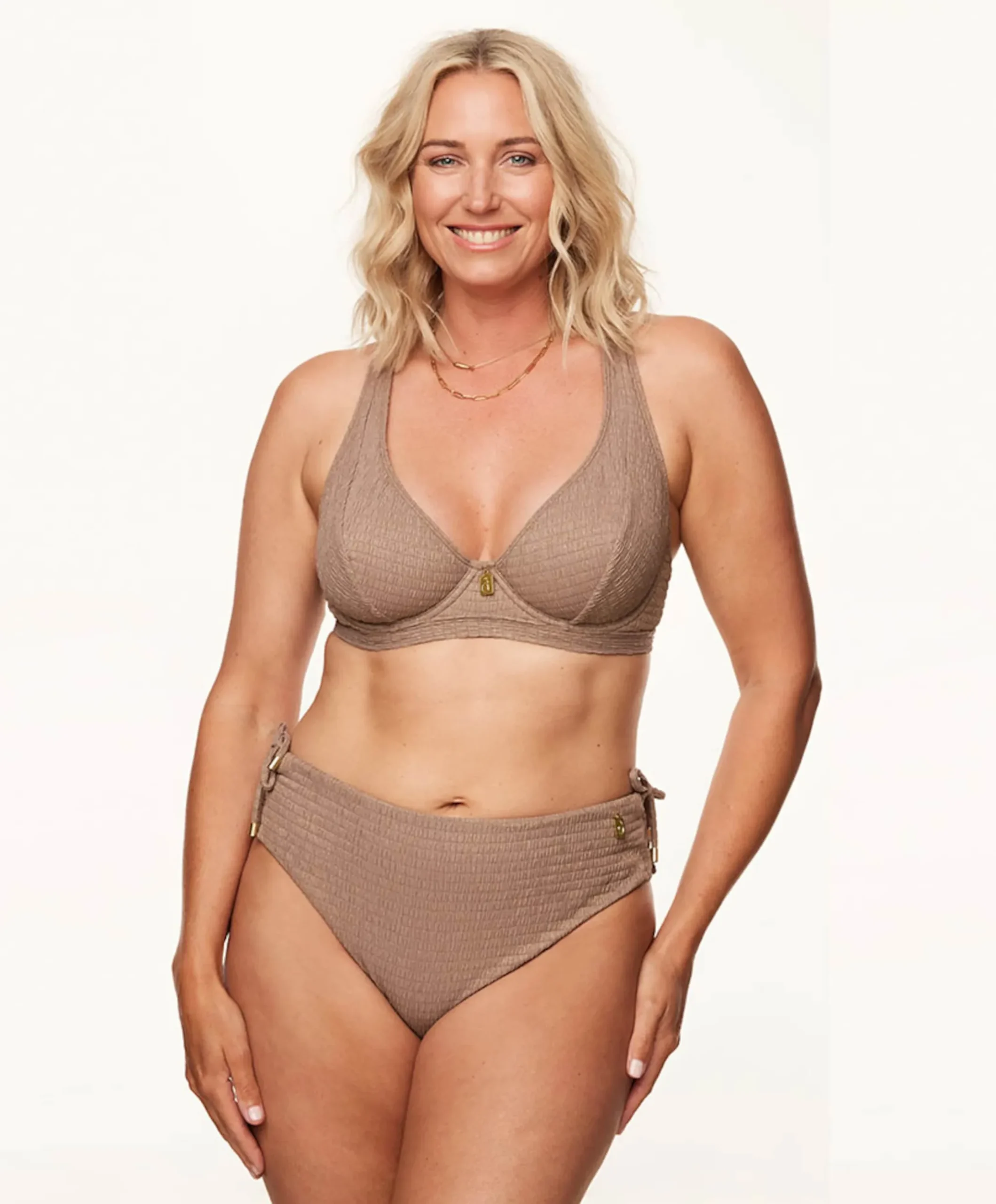 Dames bikinitop bruin