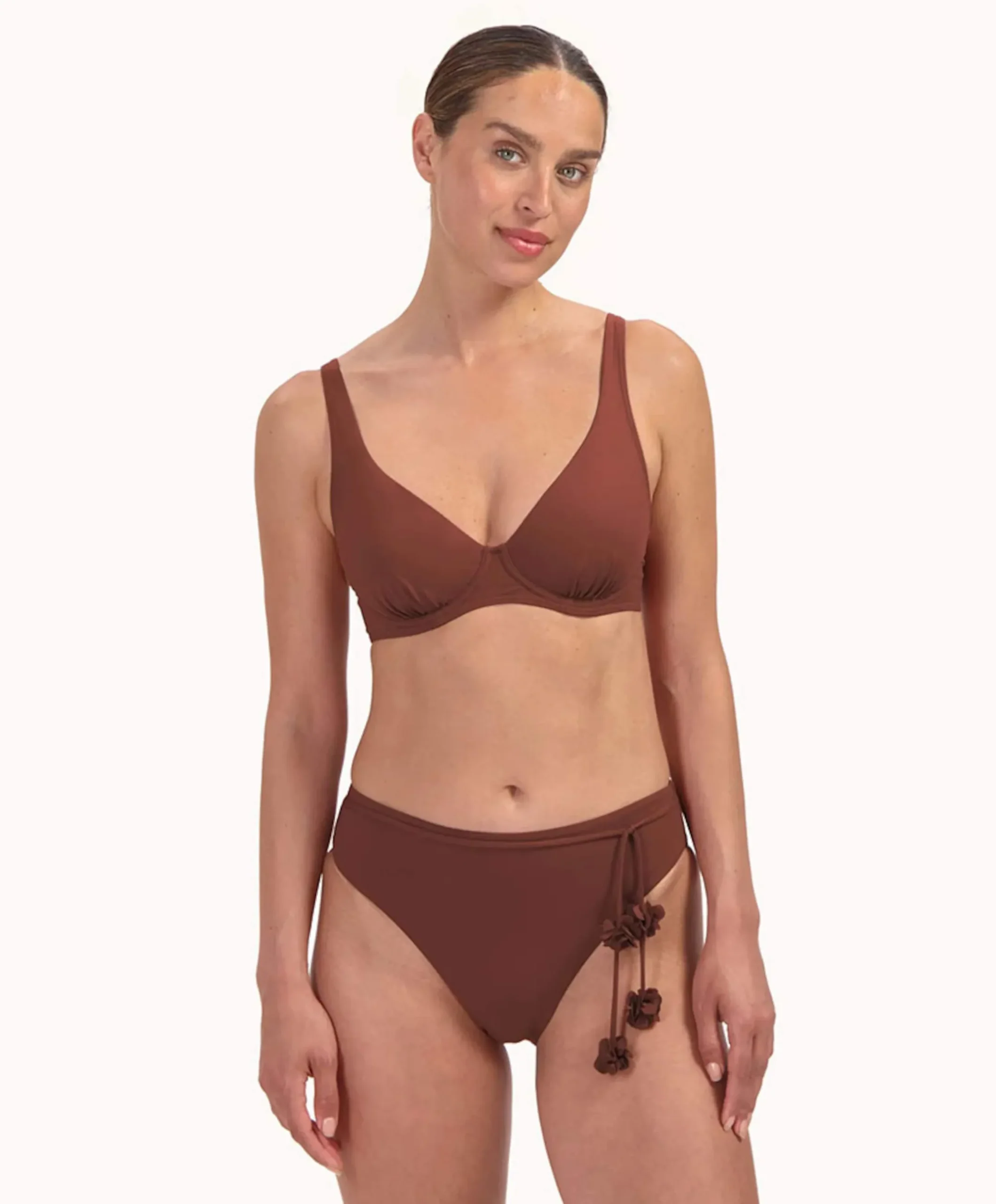 Dames bikinitop bruin