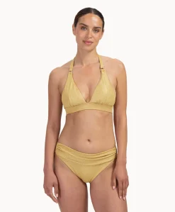 Dames bikinitop goud