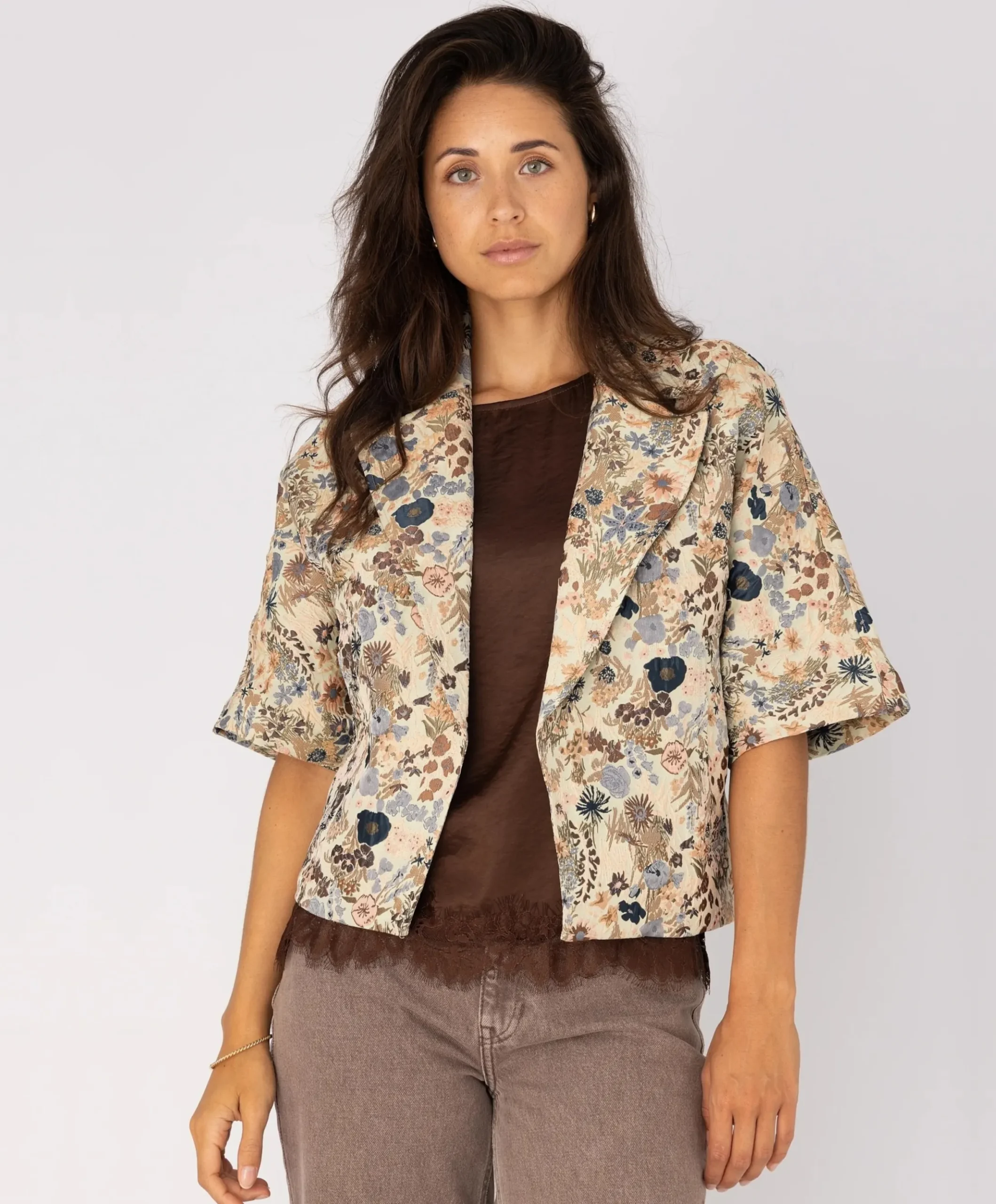 Dames blazer beige