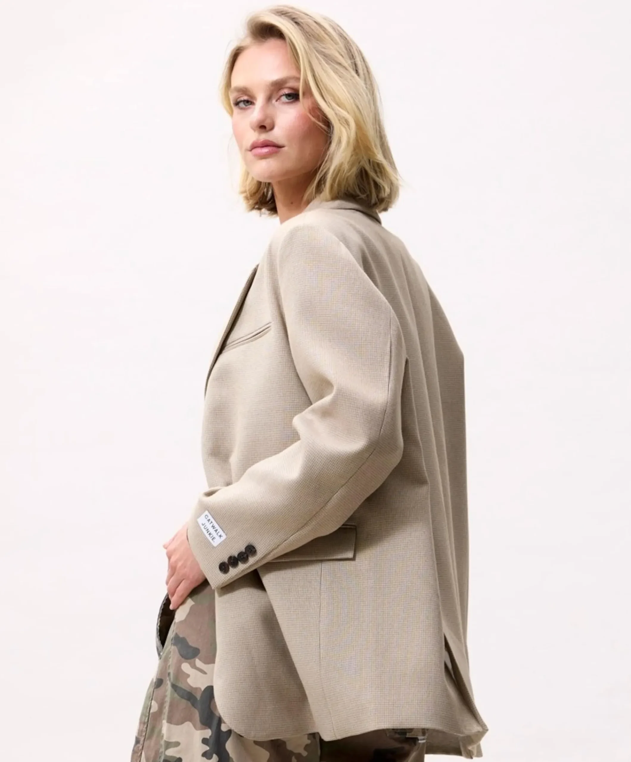 Dames blazer beige