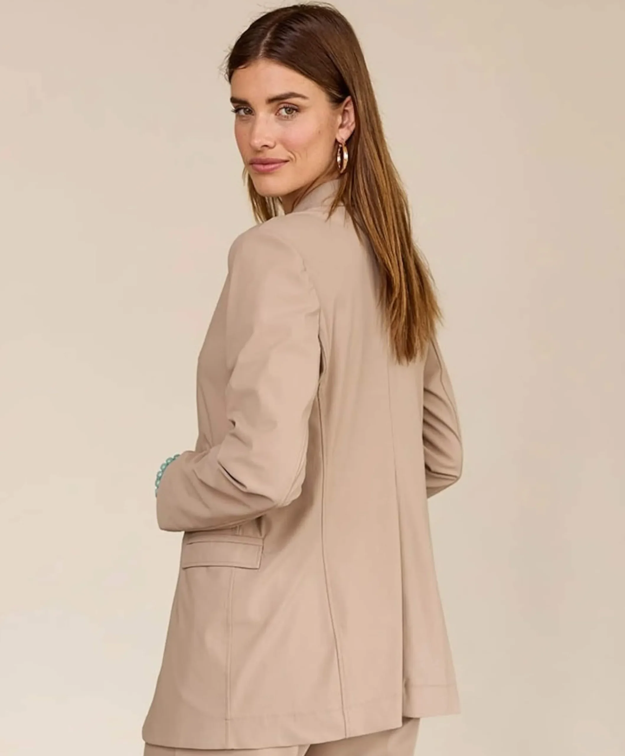 Dames blazer beige