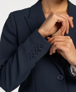 Dames blazer blauw