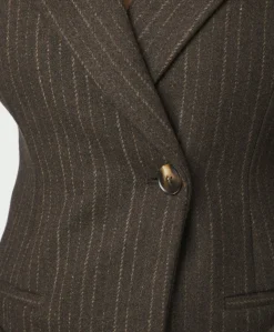 Dames blazer bruin