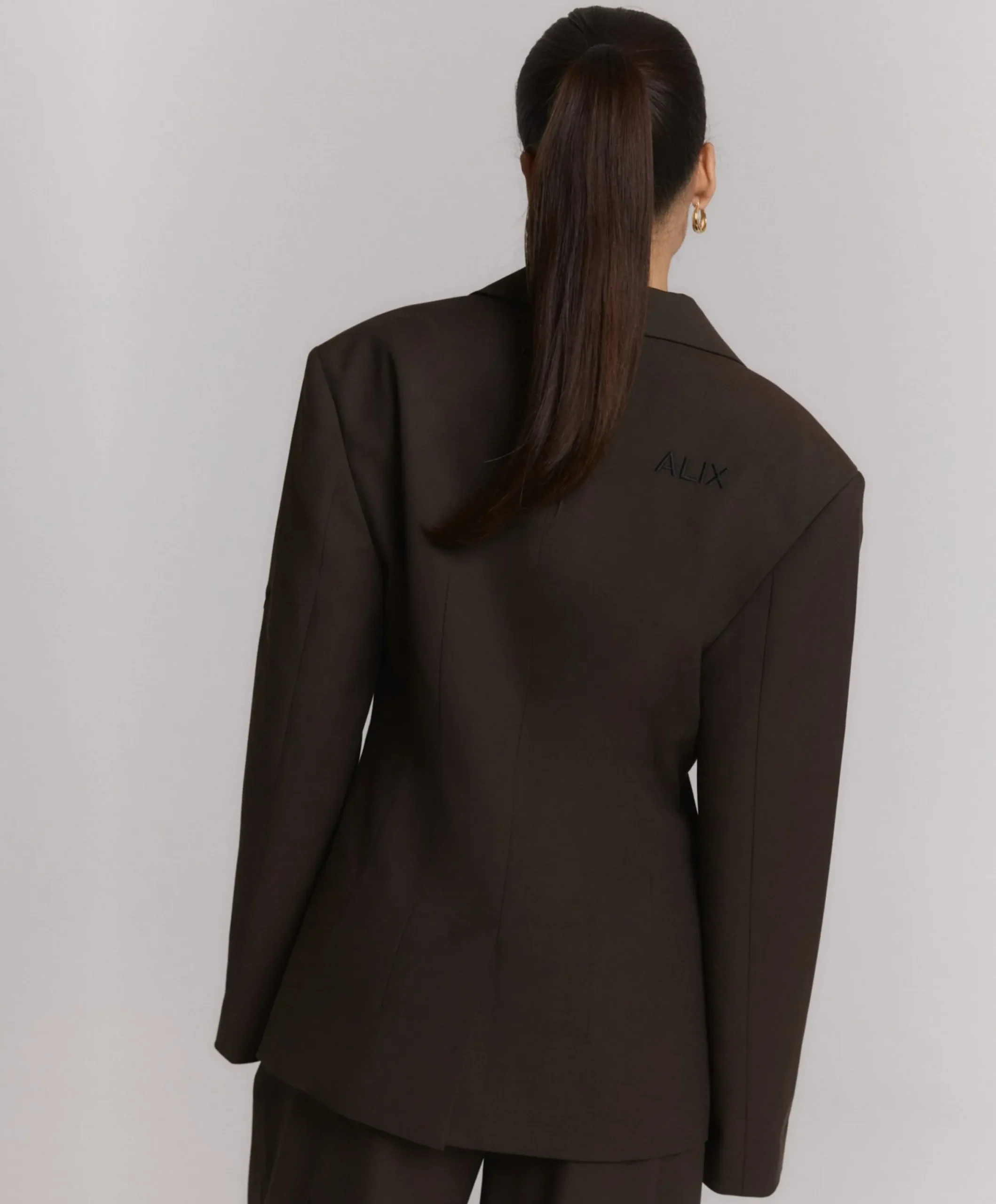 Dames blazer bruin