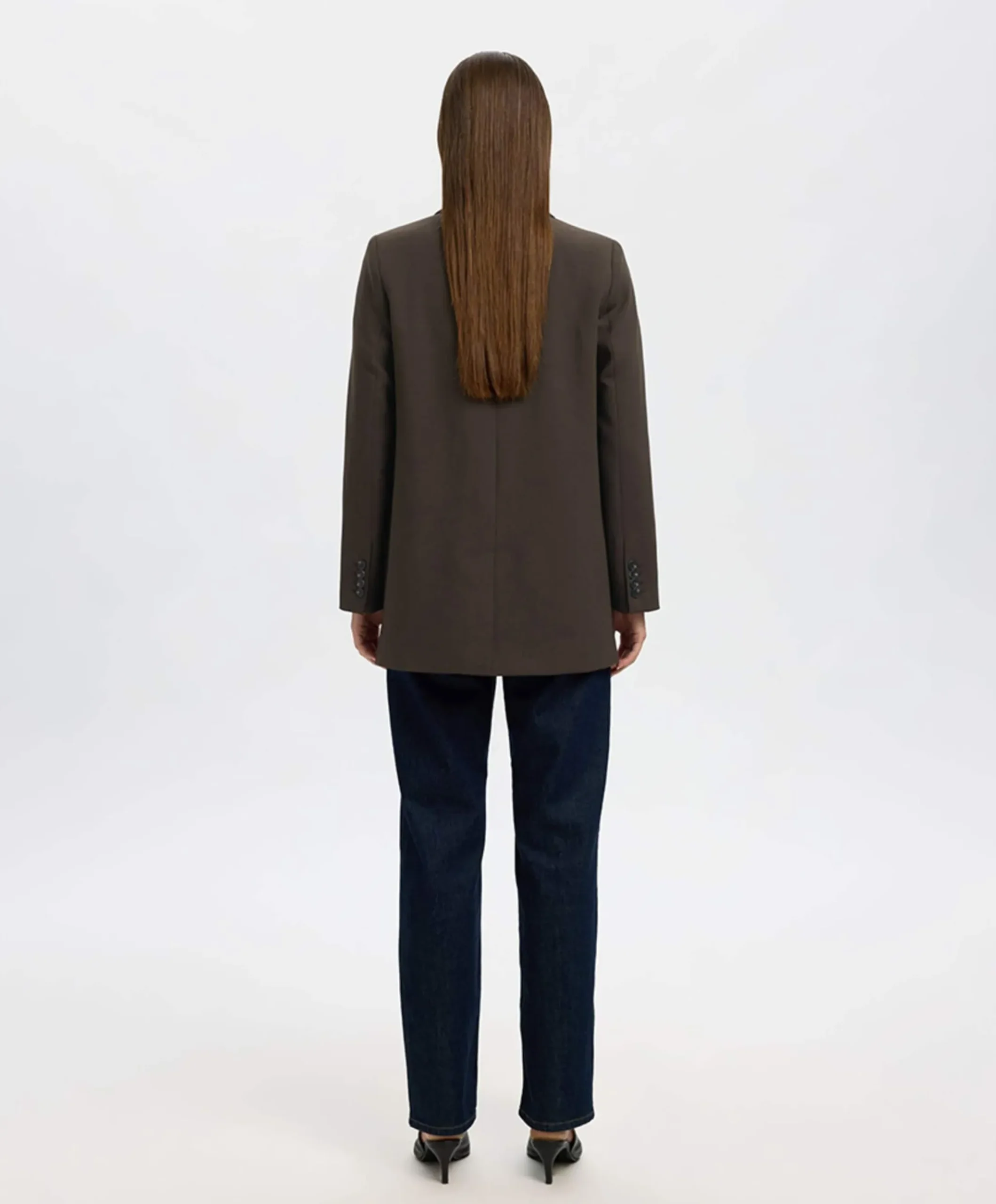 Dames blazer bruin