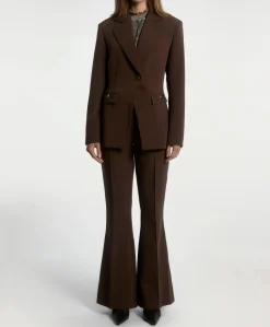 Dames blazer bruin