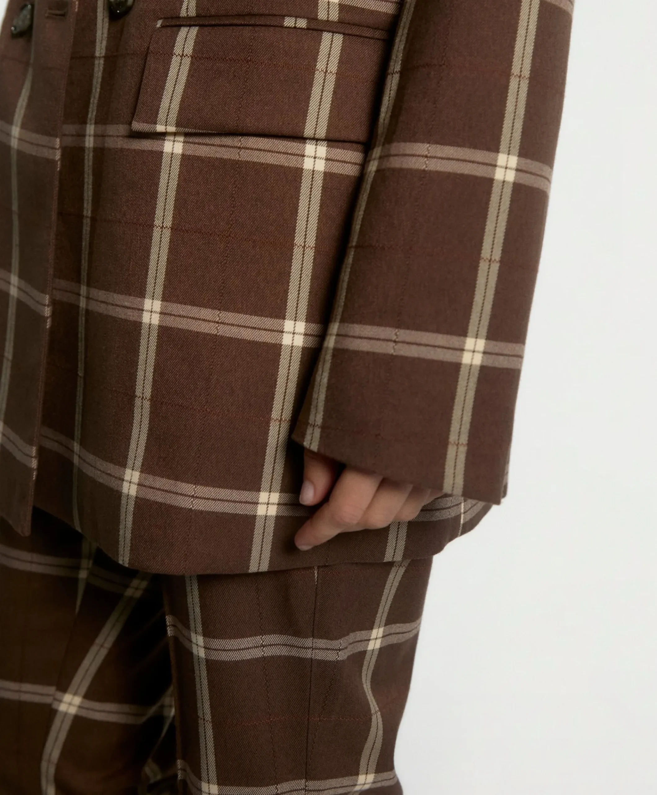 Dames blazer bruin