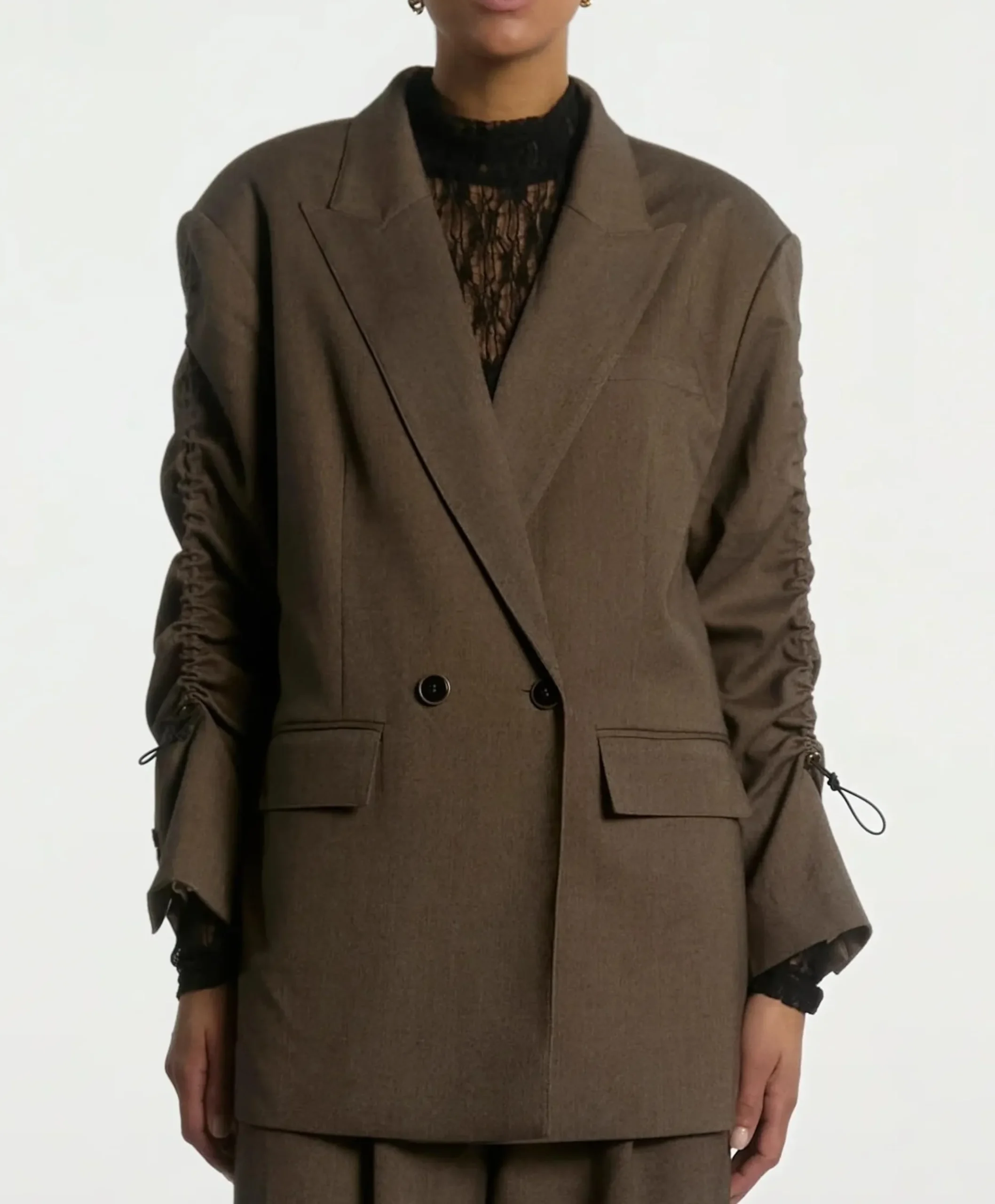 Dames blazer bruin